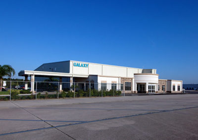 Commercial construction project of Galaxy Aviation prefab metal building by McKee GC.