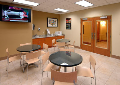 Interior view of Galaxy Aviation break room built by McKee GC.