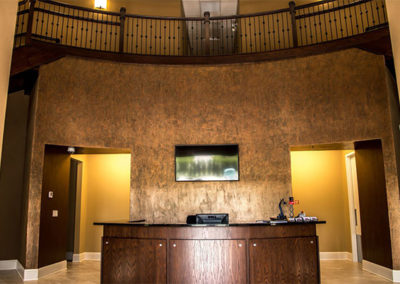 Picture of High Reach lobby elevation commercial construction project by McKee.